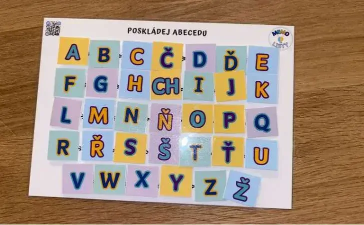 MEMO - A4 Hrací list ABECEDA